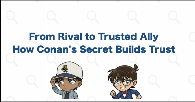 The identity reveal changes Heiji from rival to partner