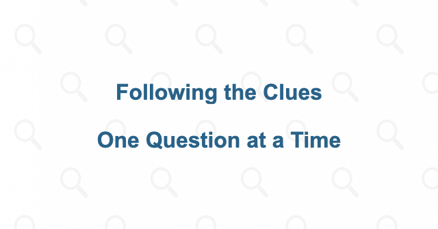 Why the clues have to be read in sequence