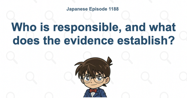 Who is responsible, and what does the evidence establish?