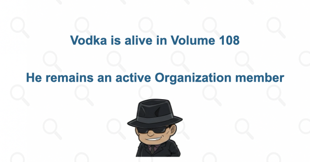 Is Vodka dead? What Volume 108 establishes