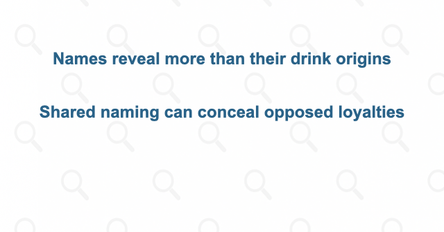 What the names reveal beyond the drinks