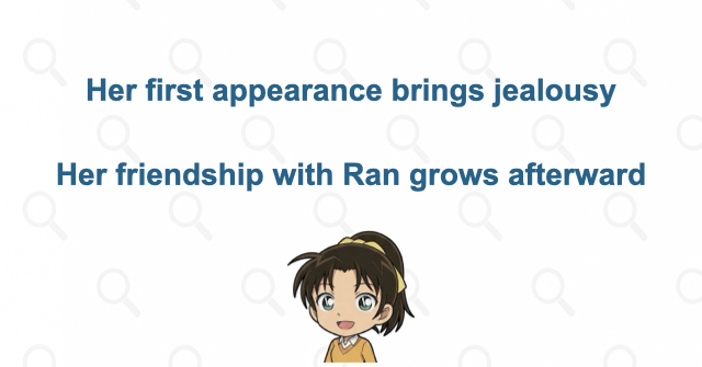 Kazuha's first appearance and her friendship with Ran