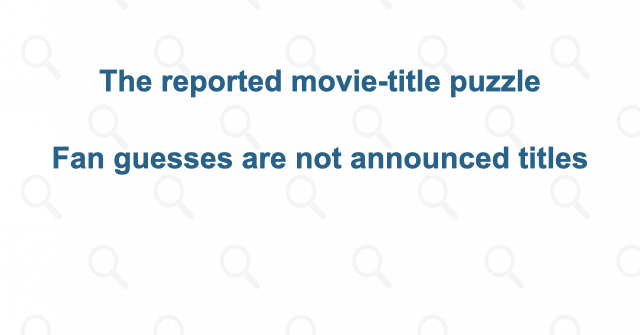 The reported title hint and why the guesses are not titles