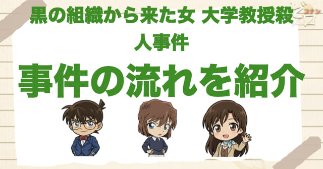 アニメ「黒の組織から来た女 大学教授殺人事件」のあらすじ＆事件の流れ