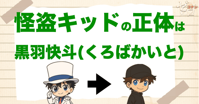 大前提、怪盗キッドの正体は黒羽快斗(くろばかいと)