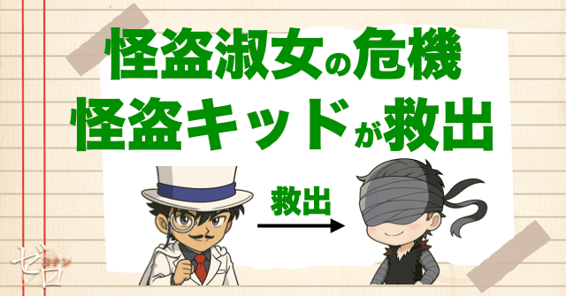 怪盗淑女の危機に怪盗キッドが救出