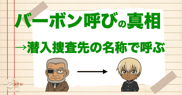 黒田兵衛が安室透をバーボンと呼ぶ理由
