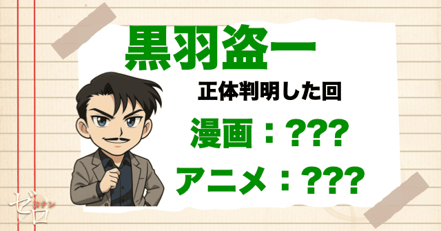 コナンの正体を知っている可能性がある人物に黒羽盗一