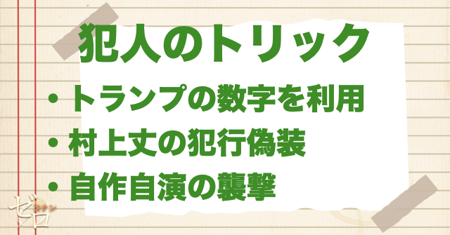 14番目の標的(ターゲット)のトリック。巧妙に仕組まれたカモフラージュが鍵!