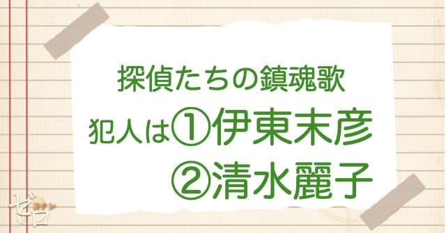 探偵たちの鎮魂歌(レクイエム)の犯人