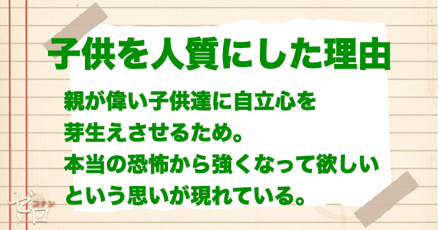 ノアズ・アークが子供たちを人質にした理由は?