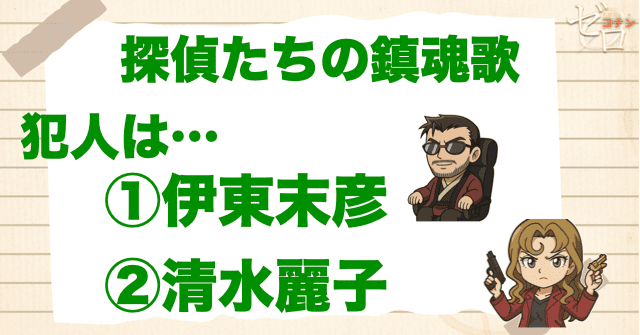 探偵たちの鎮魂歌(レクイエム)の犯人は伊藤…その裏にもう一人