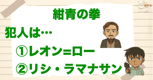 紺青の拳(フィスト)の犯人は2人…表はレオン、裏はリシ