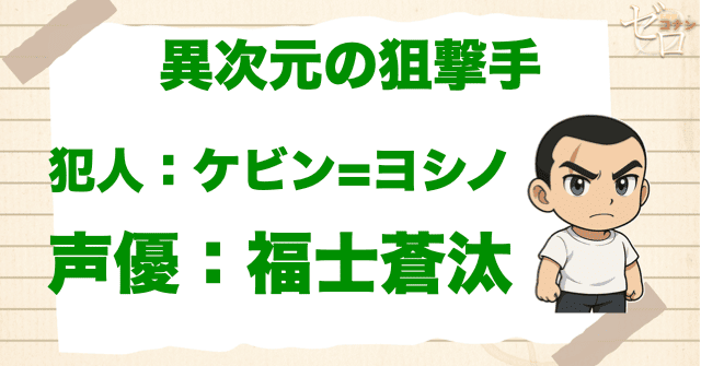異次元の狙撃手(スナイパー)の犯人&声優