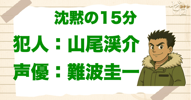 沈黙の15分(クォーター)の犯人&声優