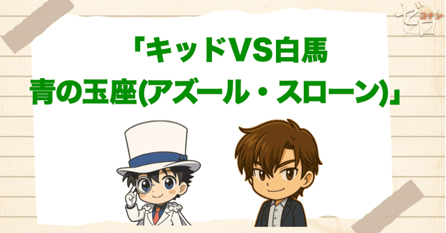 白馬約15年ぶり！「キッドVS白馬 青の玉座(アズール・スローン)」のネタバレ＆犯人は誰？の事件のトリックは？