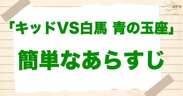 アニメ「キッドVS白馬 青の玉座(アズール・スローン)」の簡単なあらすじ