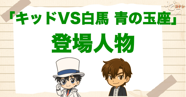 「キッドVS白馬 青の玉座(アズール・スローン)」の登場人物