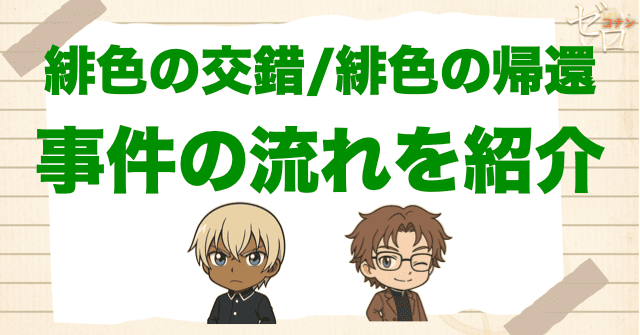 アニメ「緋色の交錯/緋色の帰還」の事件の流れ