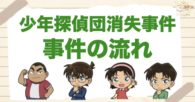 アニメ165話「少年探偵団消失事件」の事件の流れ