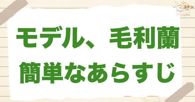 アニメ1032話「モデル、毛利蘭」のあらすじ