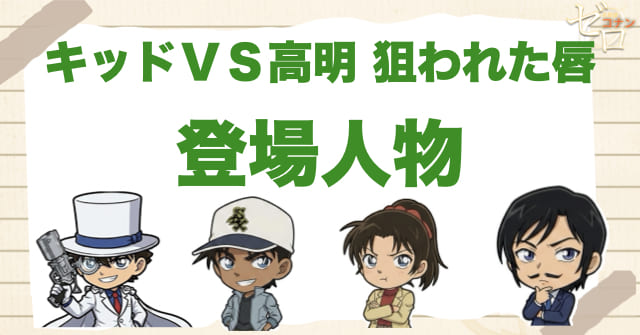アニメ「キッドＶＳ高明 狙われた唇」の登場人物