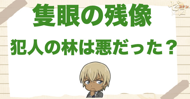 隻眼の残像の犯人の林は本当に悪だけなのか